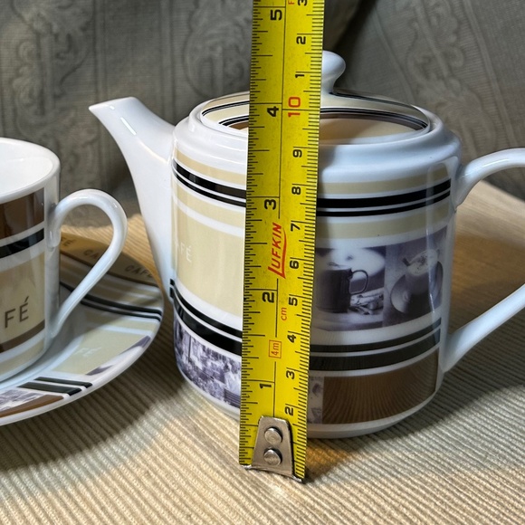 Teapot and Cup with Saucer Set - Picture 6 of 7